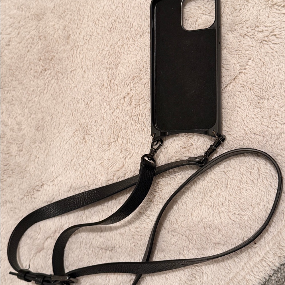 BANDOLIER Hailey
CROSSBODY PHONE CASE IN BLACK/PEWTER for iPhone 14 Pro Max